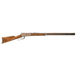 Scarce Special Order Winchester Model 1886 Lever Action 40-70 WCF Caliber Rifle with Extra Length Ba