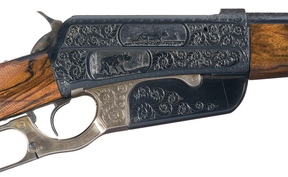 Beautifully Custom Relief Engraved Winchester Model 1895 Lever Action ...