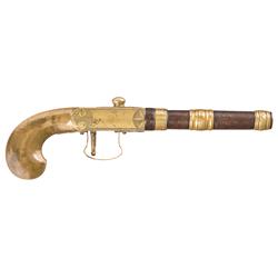 Unmarked Oriental Single Shot Percussion Pistol