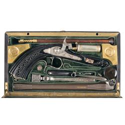 Magnificent Cased Percussion Pistol by Gastinne of Paris