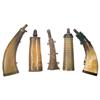Image 1 : Two Powder Flasks and Three Powder Horns