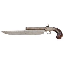 Large Morrill, Mosman & Blair Elgin Patent Cutlass Pistol, Serial Number 52