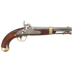 U.S. Aston Contract Model 1842 Percussion Pistol