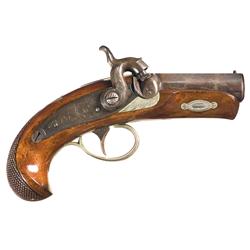 Excellent Engraved J. Krider Derringer Pocket Pistol