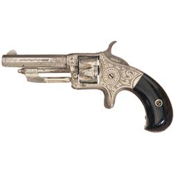 Rare Exhibition Quality Factory Engraved Wesson & Harrington Number 2, .22 Caliber Single Action Rev