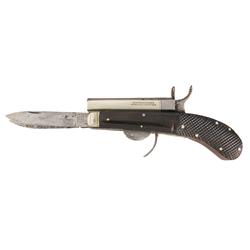 Fine Unwin & Rodgers Breechloading Rimfire Knife Pistol