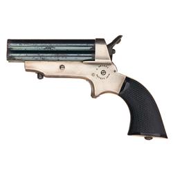 Excellent Silver Finished Sharps Model 2A Four-Barrel Pepperbox Pistol