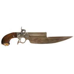 Unique Auguste Francotte Marked Percussion Elgin's Patent Brevette Cutlass with CSA Marking