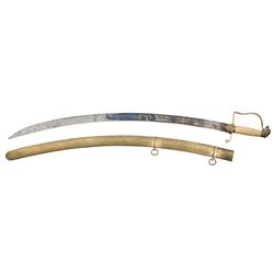Eagle Head Pommel Infantry Officer's Saber with Brass Scabbard