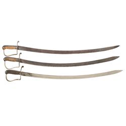 Nathan Starr 1813 Contract Cavalry Saber and Two Starr 1818 Contract Cavalry Sabers