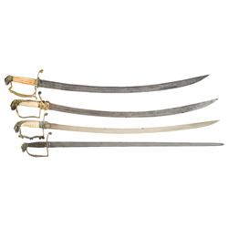Four U.S. Eagle Head Pommel Swords