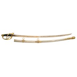 Civil War Cavalry Officer's Saber with Gilded Blade