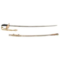 Non-Regulation, Presentation U.S. 1902 Officer's Saber with Engraved Scabbard