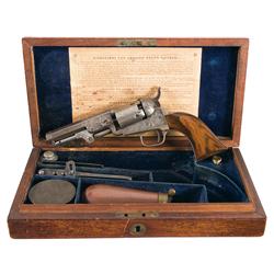 Factory Engraved and Cased First Year Production Colt Model 1849 London Model Percussion Revolver wi