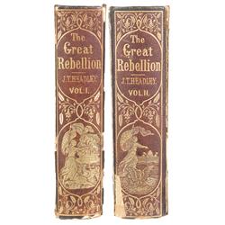Two Volumes Elizabeth Colt Signed of "The Great Rebellion" From the Colt 'Armsmear' Library