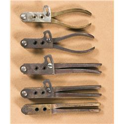 Five Colt Bullet Molds