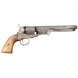 Fine Relief Engraved Colt Brevete Model 1851 Navy Revolver