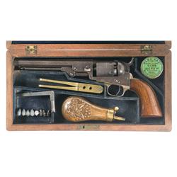 Colt Model 1849 Pocket Revolver with Case and Accessories