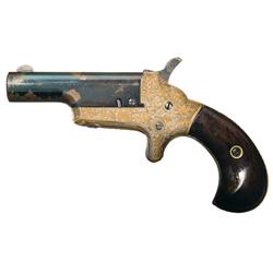 Rare Kornbrath Custom Engraved and Gold Inlaid Colt Thuer Model Deringer