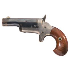 Colt Third Model Derringer Pistol with Holster and Two Tone Blue and Silver Finish