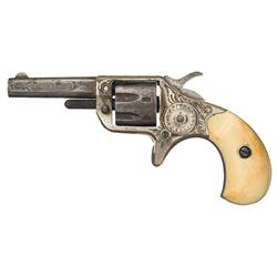 Factory Engraved Colt New Line .22 Caliber Etched Panel Revolver with Ivory Grips