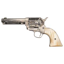 Black Powder Colt Single Action Army Revolver with Pearl Grips