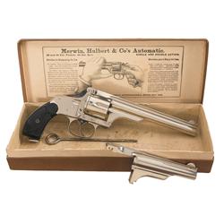 Scarce Merwin Hulbert & Co. Seven-Shot, Pocket Model Revolver with Extra Barrel and Factory Carton
