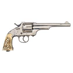 Excellent Merwin Hulbert & Co. 3rd Model Frontier Army Double Action Revolver with Carved Ivory Grip