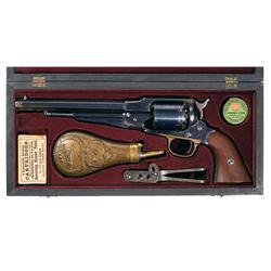 Custom Cased Remington New Model Army Percussion Revolver with Accessories