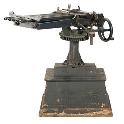 Extremely Rare Early 1873 "Nordenfelt" Harmonica Style Volley Firing Five Barreled Gun with Document