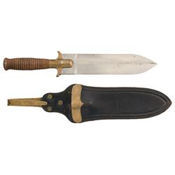 Excellent U.S. Springfield Model 1880 Hunting Knife with Sheath