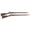 Image 1 : Two U.S. Springfield Trapdoor Rifles -A) U.S. Springfield Model 1869 Trapdoor Cadet Rifle  B) U.S. S