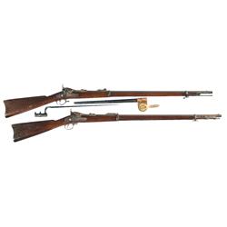 Two U.S. Springfield Trapdoor Rifles -A) Scarce U.S. Springfield Model 1877 Trapdoor Rifle with Bayo