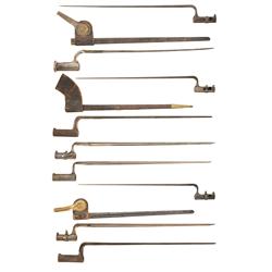 Nine Socket Bayonets with Three Sheaths