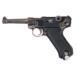 Rare Krieghoff Luftwaffe Contract 1940 Dated Luger Pistol with Holster and Two Matching Magazines