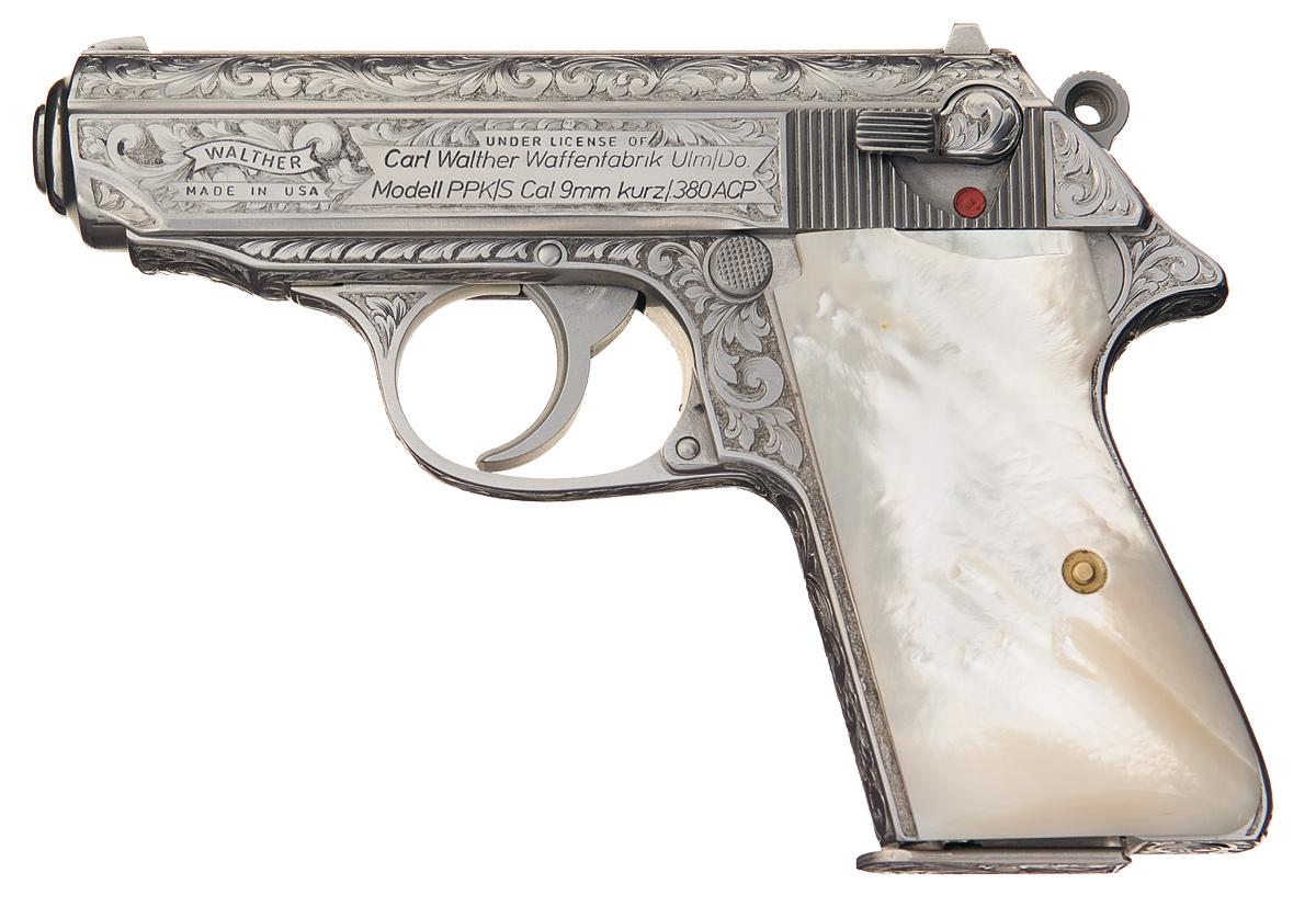 Factory Engraved American Walther PPK/S Semi Automatic Pistol with