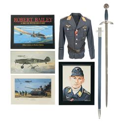 Luftwaffe Ace Horst Petzschler's Tunic and Personal Effects