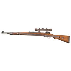Rare WWII German "bnz" Single Claw Sniper Rifle with Hensoldt Scope