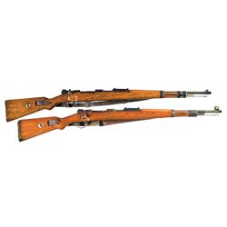 Two German Bolt Action Rifles -A) Mauser "243" Code K98 Rifle with Extra Bolt and Erma Conversion Ki