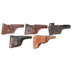 Five European Military Holsters