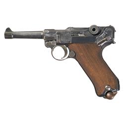 Unique DWM Model 1923 Commercial Safe and Loaded Luger Pistol Threaded for Silencer