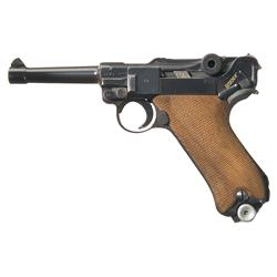 Exceptional WWII Mauser "BYF" Code 42 Date Model P.08 Luger Pistol