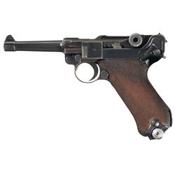Mauser "42" Code 1940 Dated Luger Pistol with Matching Magazine