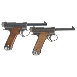 Two Japanese Type 14 Nambu Pistols -A) Japanese Type 14 Large Trigger Guard Nambu Pistol with Holste