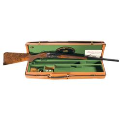 Cased Engraved Winchester Parker Reproduction BHE Double Barrel Shotgun