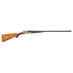 Engraved Spanish Double Barrel Hammerless Shotgun