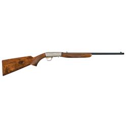 Engraved Browning Grade II .22 Caliber Semi Automatic Rifle