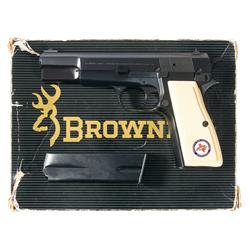 Belgian Browning 30 Luger Caliber High Power Pistol with Extra Magazine, Laser Sight, and Houston Gu
