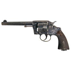 Factory Engraved Colt New Army /New Navy Double Action Revolver with Factory Letter