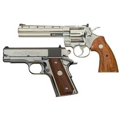 Colt Double Diamond Handgun Set -A) Colt Double Diamond Diamondback Double Action Revolver with Belt